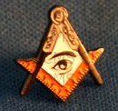 Lapel Pin All Seeing Eye In Sq & C